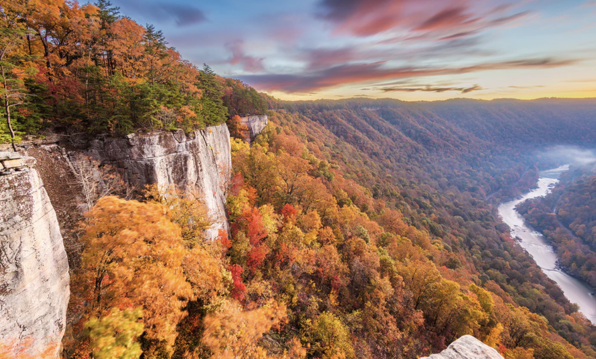 Fall foliage New River Gorge National Park